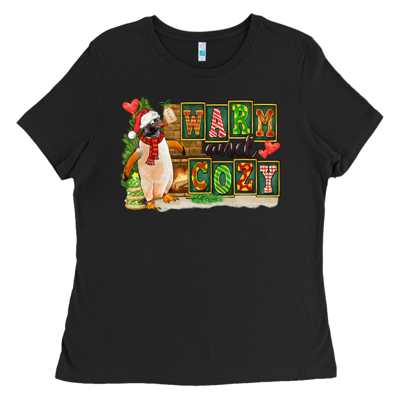 Warm And Cozy Penguin Ladies Tee by FaDigitalArtStudio | Teevron