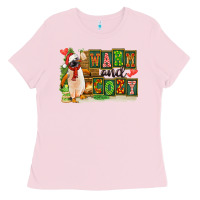 Bubblegum Pink Warm And Cozy Penguin Ladies Tee - FaDigitalArtStudio