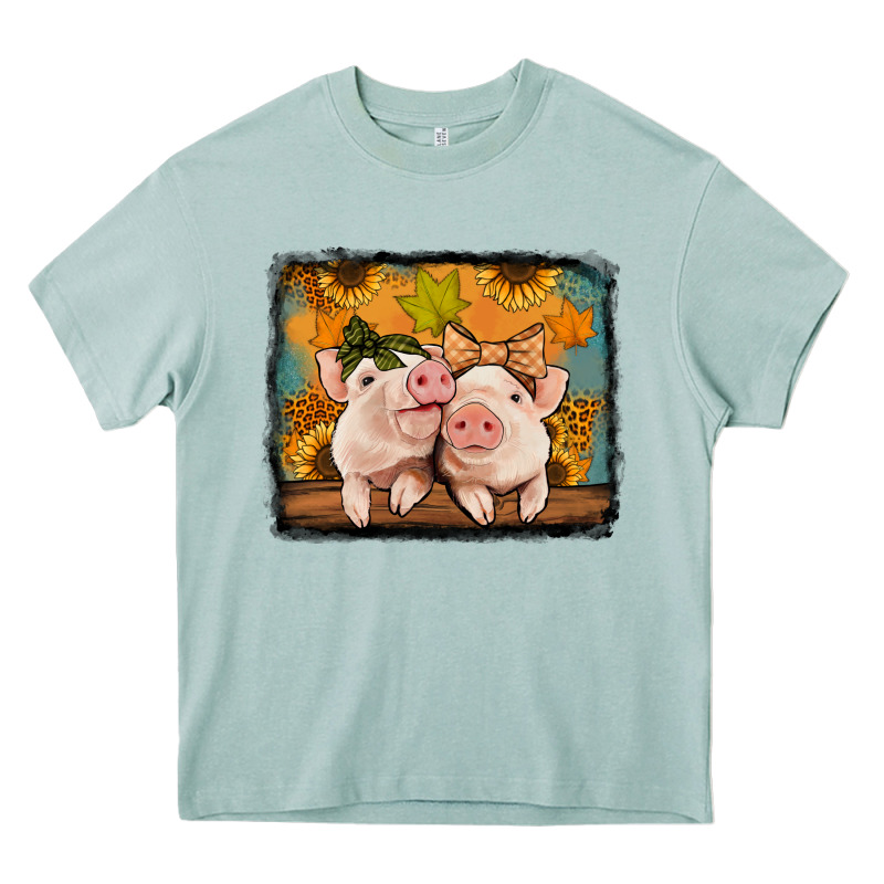 Fall Pigs Heavy Core Tee by Jasminsmagicworld | Teevron