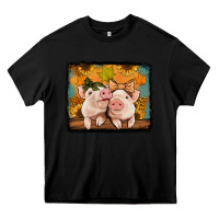 Black fall pigs Heavy Core Tee - Jasminsmagicworld