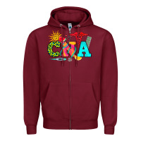Burgundy cna summer Zipper Hoodie - RanaPortraitStore