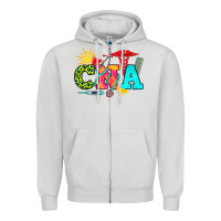 Dove Grey cna summer Zipper Hoodie - RanaPortraitStore