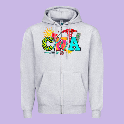 Cna Summer Zipper Hoodie Designed By Ranaportraitstore