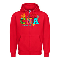 Red cna summer Zipper Hoodie - RanaPortraitStore