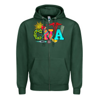Sports Green cna summer Zipper Hoodie - RanaPortraitStore