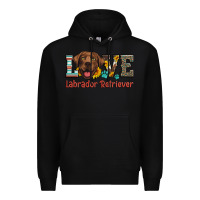 Black love labrador retriever Premium Hoodie - Artiststas