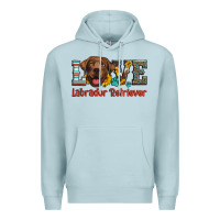 Blue Mist love labrador retriever Premium Hoodie - Artiststas