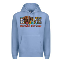 Colony Blue love labrador retriever Premium Hoodie - Artiststas