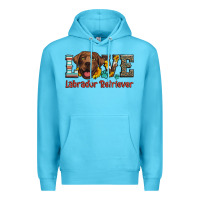 Ocean Blue love labrador retriever Premium Hoodie - Artiststas