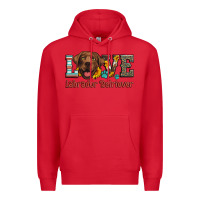 Red love labrador retriever Premium Hoodie - Artiststas
