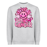 Heather Grey hey cancer smiley face breast cancer Heavyweight Sweatshirt - RanaPortraitStore