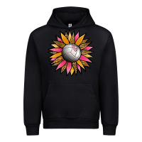 Black Volleyball Sunflower Urban Hoodie - Jasminsmagicworld