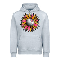 Heather Grey Volleyball Sunflower Urban Hoodie - Jasminsmagicworld