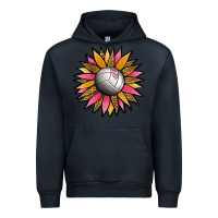 Navy Volleyball Sunflower Urban Hoodie - Jasminsmagicworld