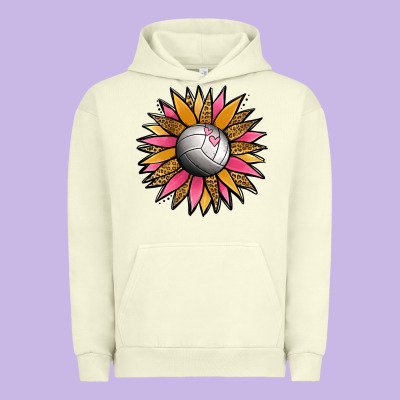 Volleyball Sunflower Urban Hoodie Designed By Jasminsmagicworld