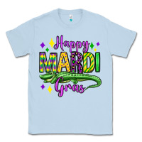 Dusty Blue happy mardi gras alligator olivia Classic Tee - OliviaCreatesArt