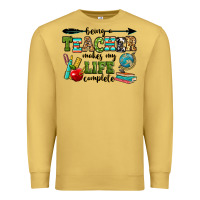 Antique Gold being a teacher makes my life complete Premium Sweatshirt - RanaPortraitStore