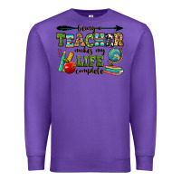 Purple being a teacher makes my life complete Premium Sweatshirt - RanaPortraitStore