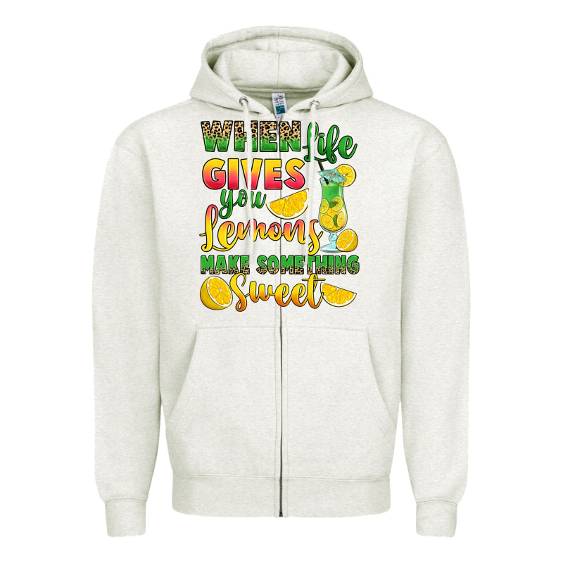 When Life Gives You Lemons Make Something Zipper Hoodie by RanaPortraitStore | Teevron