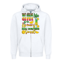White when life gives you lemons make something Zipper Hoodie - RanaPortraitStore