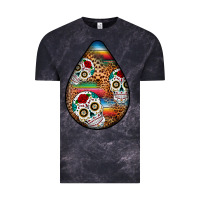 Cloud Black mexican teardrop  2 Vintage Tee - BundleAndBundleShop