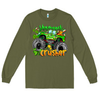 Army Green Shamrock Crusher Long Sleeve Tee - CowhideDigitalArt