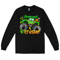 Black Shamrock Crusher Long Sleeve Tee - CowhideDigitalArt