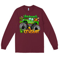Burgundy Shamrock Crusher Long Sleeve Tee - CowhideDigitalArt