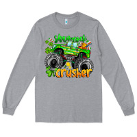 Heather Grey Shamrock Crusher Long Sleeve Tee - CowhideDigitalArt