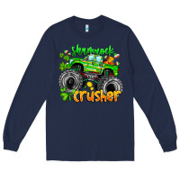 Navy Shamrock Crusher Long Sleeve Tee - CowhideDigitalArt