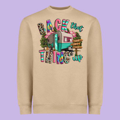 Back That Thing Up Camping Heavyweight Sweatshirt Designed By Ranaportraitstore