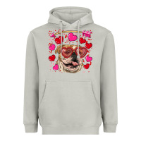 Moon Dust valentine's day  brown english bulldog Heavyweight Hoodie - RanaPortraitStore