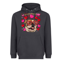 Smoke valentine's day  brown english bulldog Heavyweight Hoodie - RanaPortraitStore