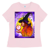 Bubblegum Pink witch with crystal ball air freshener Ladies Tee - BundleAndBundleShop