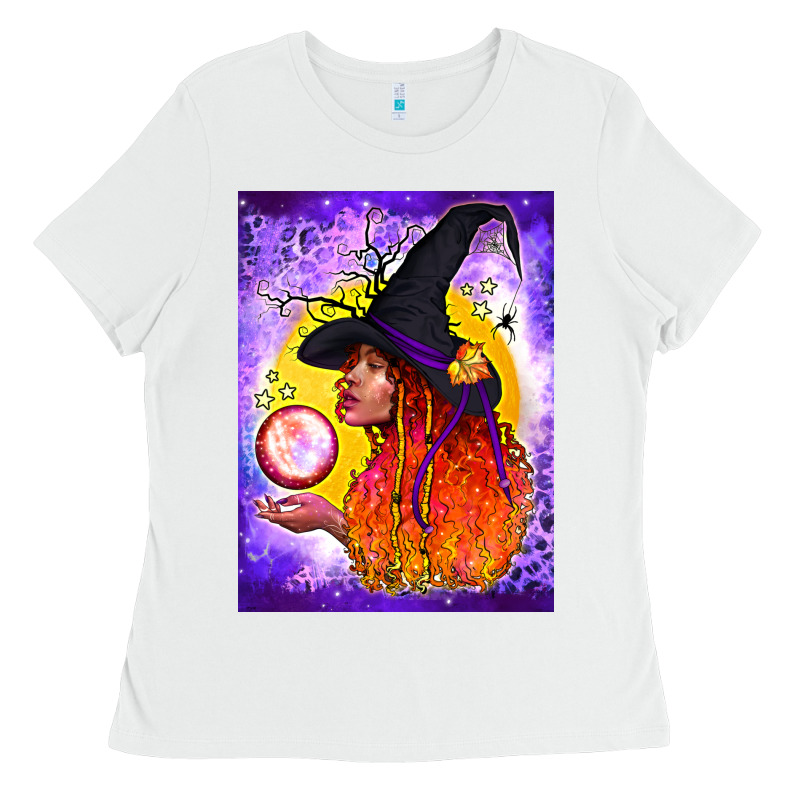 Witch With Crystal Ball Air Freshener Ladies Tee by BundleAndBundleShop | Teevron