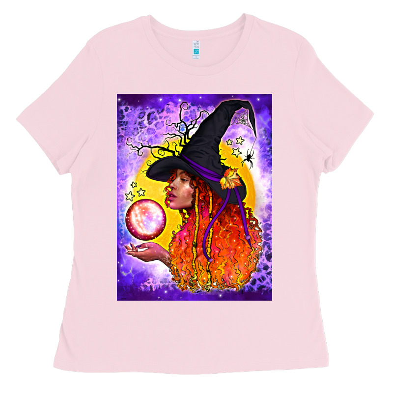 Witch With Crystal Ball Air Freshener Ladies Tee by BundleAndBundleShop | Teevron
