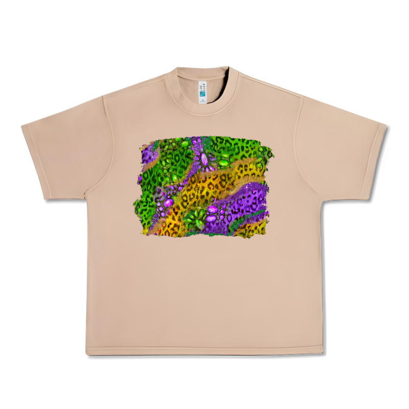Mardi Gras Leopard Gemstone Background Urban Heavy Tee by RanaPortraitStore | Teevron