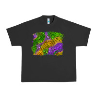 Pigment Black mardi gras leopard gemstone background Urban Heavy Tee - RanaPortraitStore