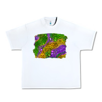 White mardi gras leopard gemstone background Urban Heavy Tee - RanaPortraitStore