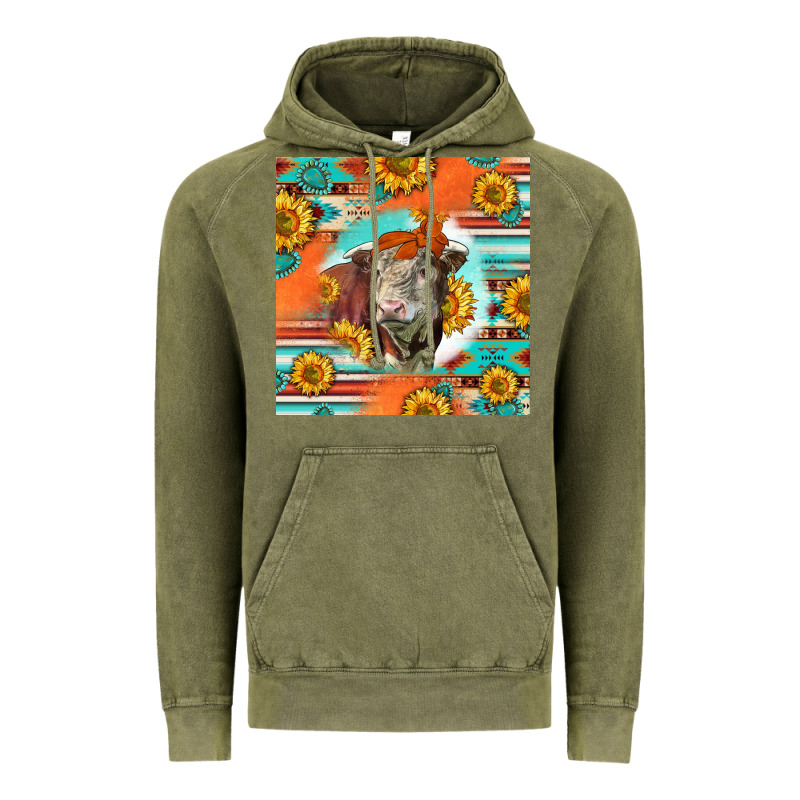 Hereford Bull Vintage Hoodie by LillyAllenDesigns | Teevron