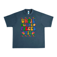 Midnight Navy Until all the pieces fit Urban Heavy Tee - CowhideDigitalArt