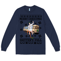 Navy merry christmas shitters full Long Sleeve Tee - artisFamous