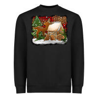 Black Christmas cookies buffalo plaid Heavyweight Sweatshirt - Jasminsmagicworld