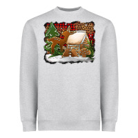 Heather Grey Christmas cookies buffalo plaid Heavyweight Sweatshirt - Jasminsmagicworld