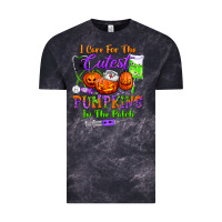 Cloud Black i care for the cutest pumpkins in the patch Vintage Tee - BundleAndBundleShop