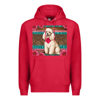 Cardinal standart poodle floral Premium Hoodie - Artiststas