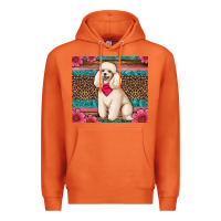 Carrot standart poodle floral Premium Hoodie - Artiststas