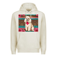 Oatmeal Heather standart poodle floral Premium Hoodie - Artiststas