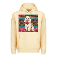 Pina Colada standart poodle floral Premium Hoodie - Artiststas