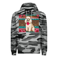 Slate Camo standart poodle floral Premium Hoodie - Artiststas